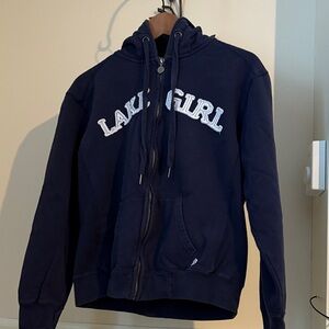 Lake Girl Navy Hoodie